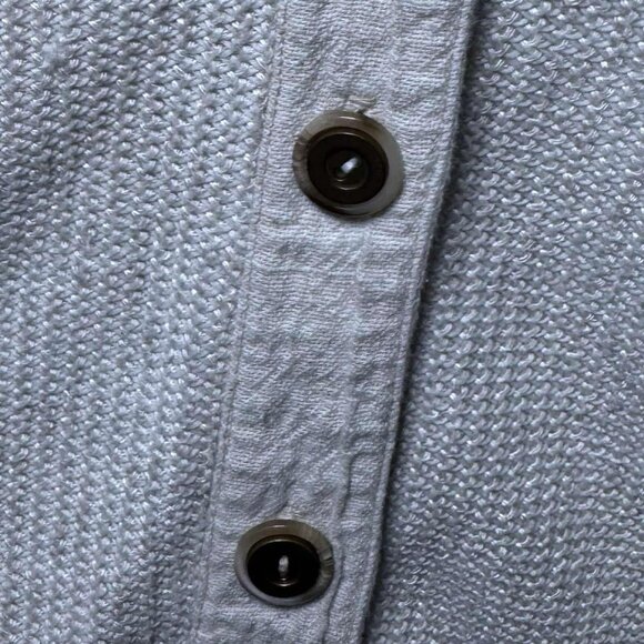 Vintage Cream Womens Size Medium Cotton Flax Blend Button Front Cardigan Sweater - Picture 10 of 10